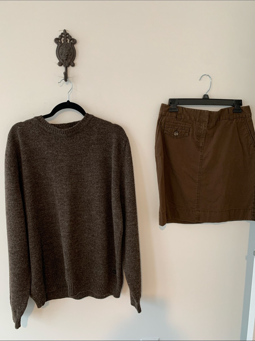 Beta brand wool oversized Heathered sweater & skirt set (6)